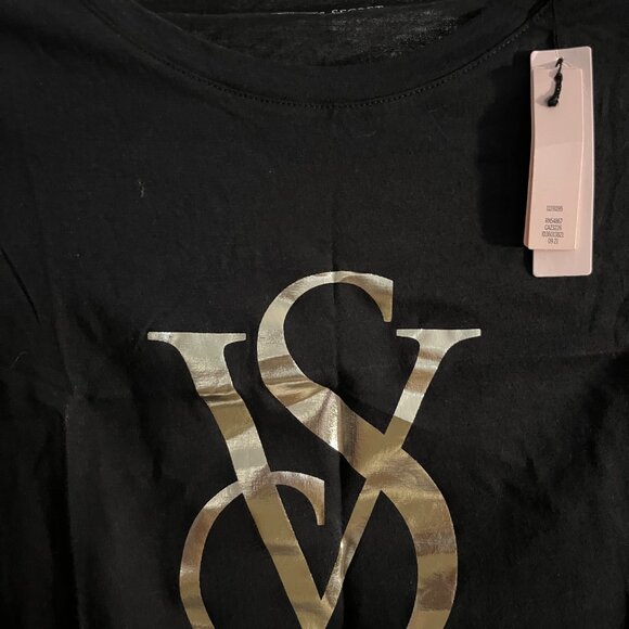 BNWT Vintage VICTORIA'S SECRET 100% cotton black tee (S) - Picture 4 of 6